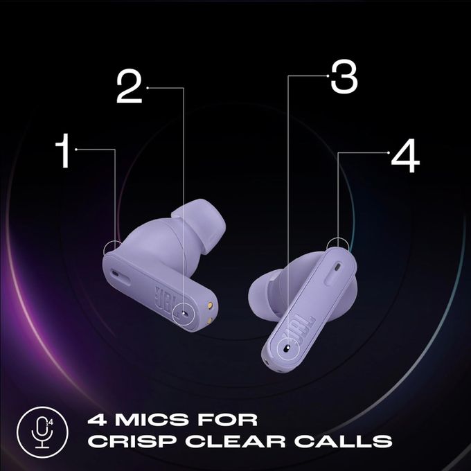سماعات Tune Beam عازلة للضوضاء من JBL | بنفسجي سماعات Tune Beam عازلة للضوضاء من JBL | بنفسجي